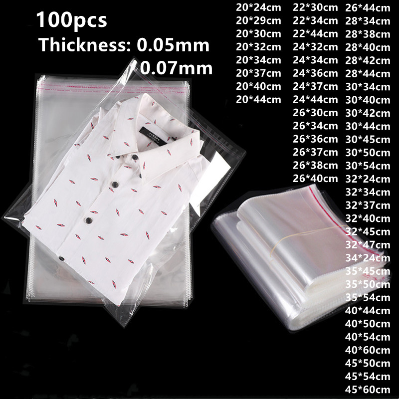 Cellophane Wrap Clear - 100 adet temizle plastik torba gıda
