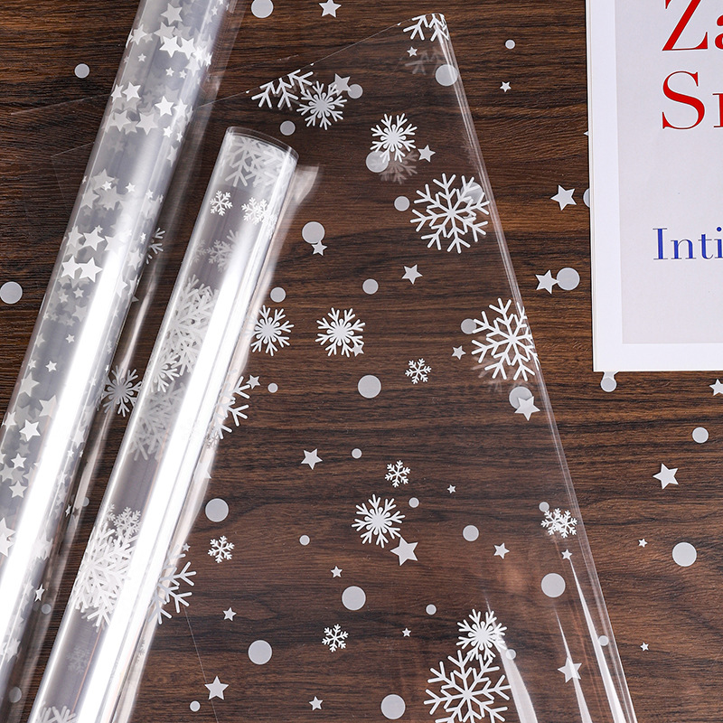 Cellophane Wrap Clear - 56X56cm Selofan Rulo Şeffaf Noel Dekor