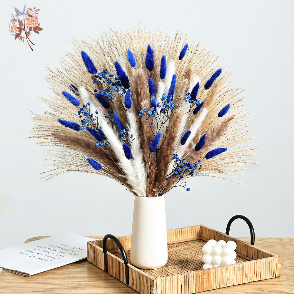 Supply For Florist - 70 Kök Mavi Kabarık Tavşan Kuyruğu