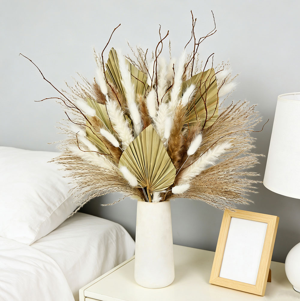 Dried Flower Bunch - Doğal Kurutulmuş Palmiye Yaprakları Buketi Karışık