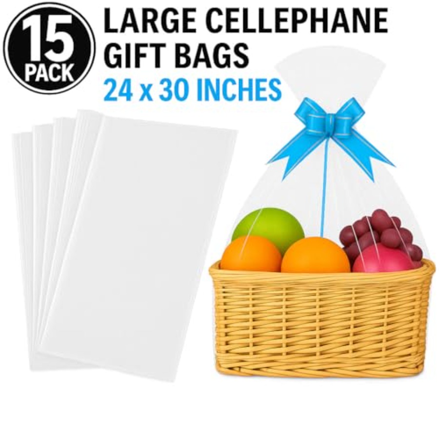 15'li Paket Büyük Şeffaf Selof - Cellophane Wrap Clear incelemesi ve fiyatı