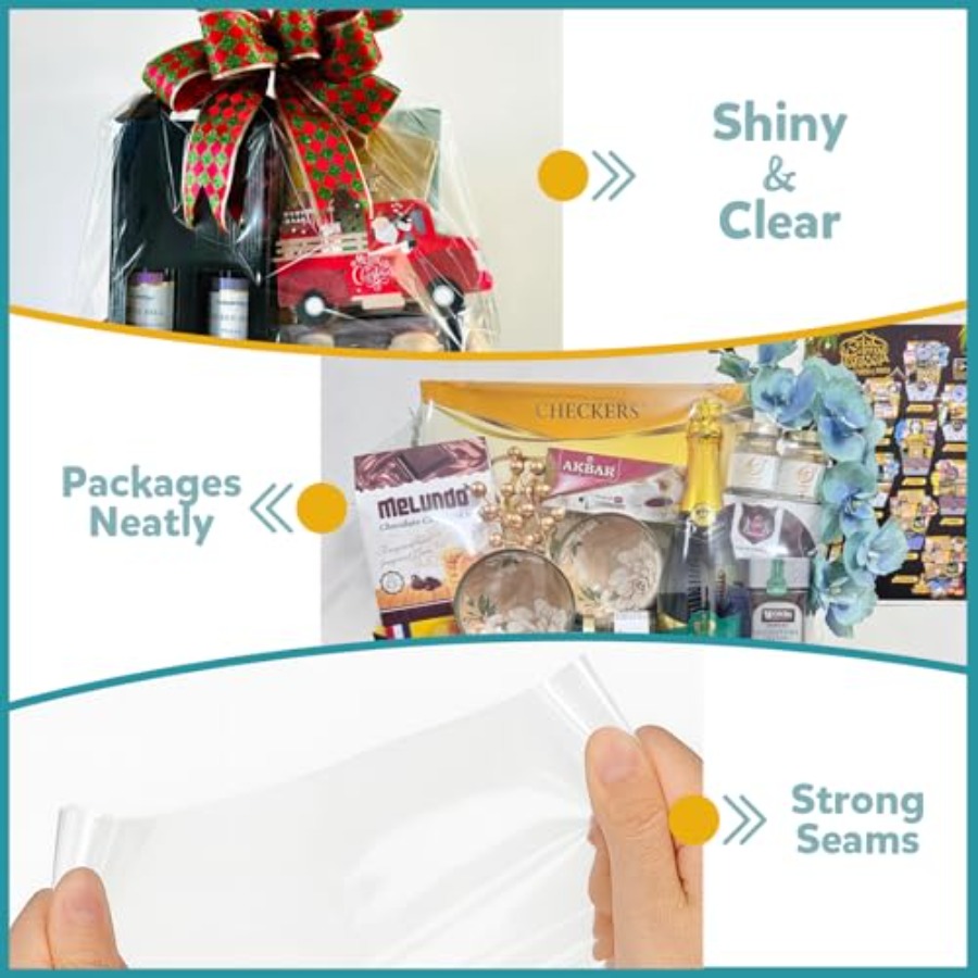 Hediye Sepetleri için Şeffaf P - Cellophane Wrap Clear incelemesi ve fiyatı