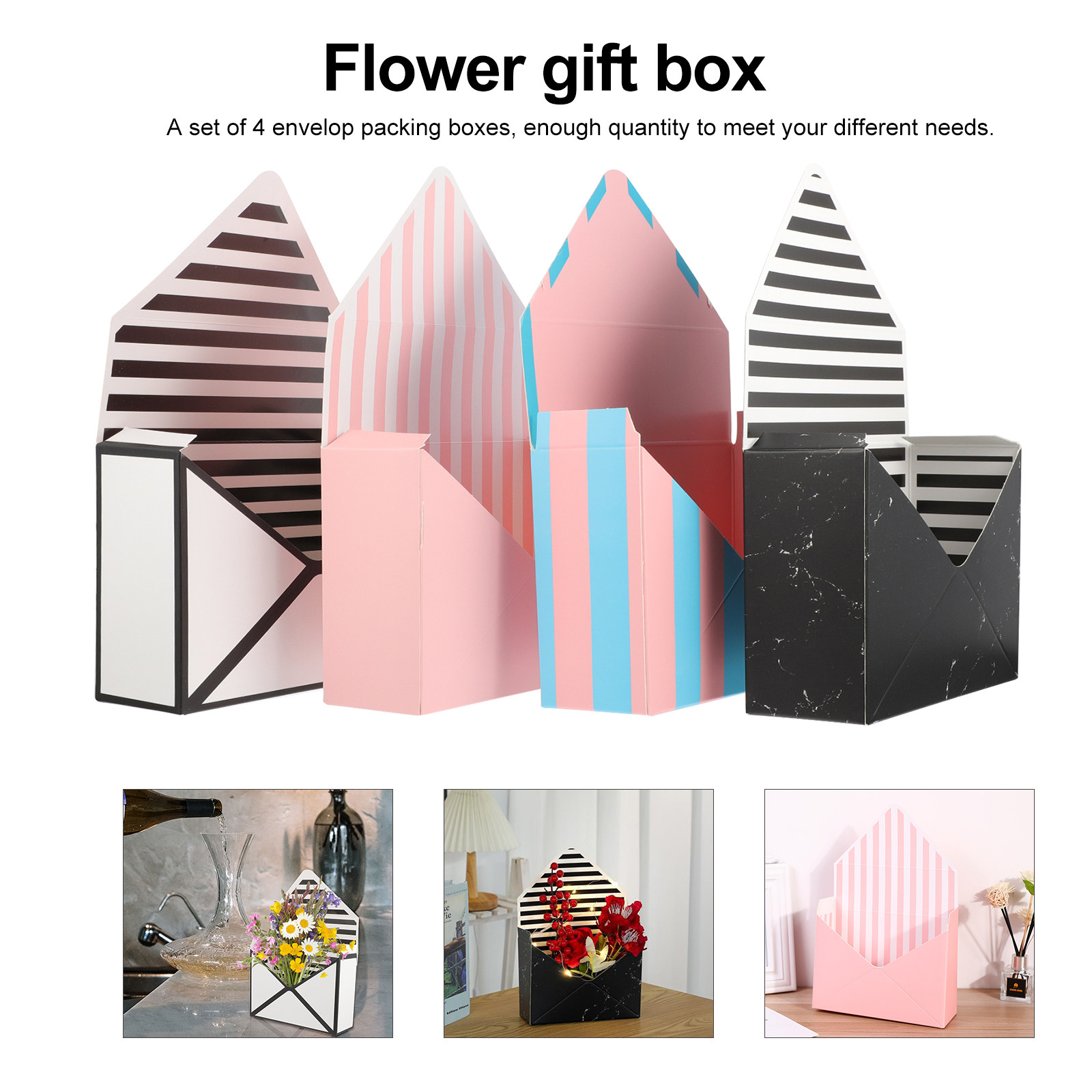 4 Adet Çiçekli Zarf Kutuları D - Anda Florist Supply incelemesi ve fiyatı