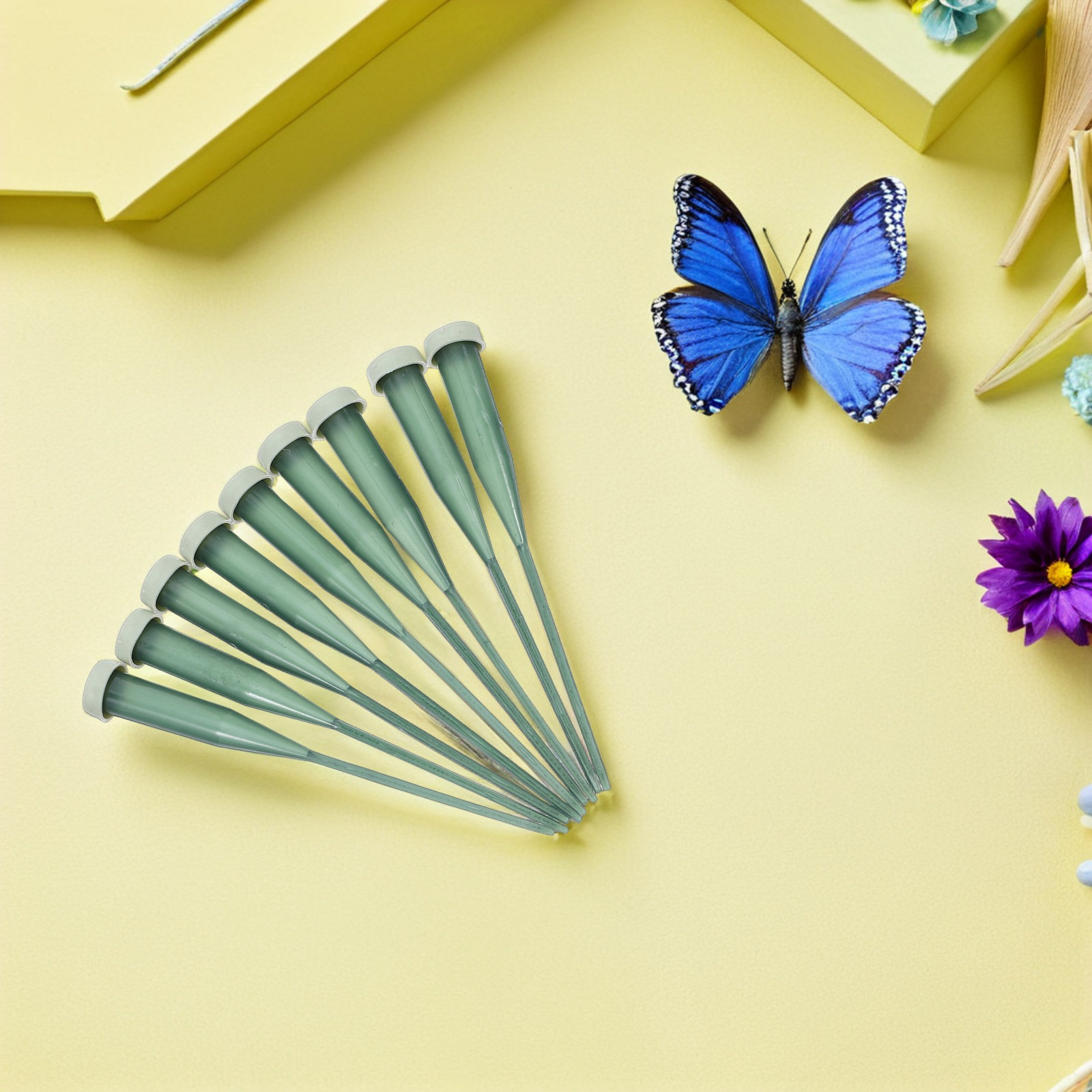 25 Adet Plastik Yeşil Çiçek Tü - Anda Florist Supply incelemesi ve fiyatı