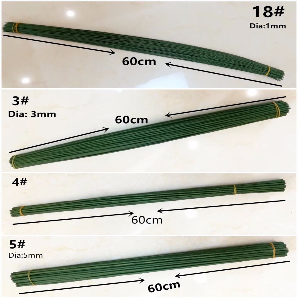 1mm 2/3/4/5mm 40/60cm Koyu Yeş - Wire Stem Florist incelemesi ve fiyatı